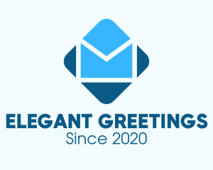 Blue Mail Envelope logo design