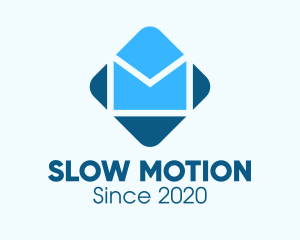 Blue Mail Envelope logo design