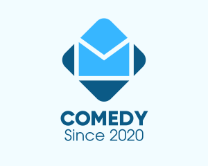 Office Supplies - Blue Mail Envelope logo design
