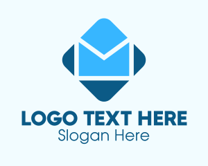 Blue Mail Envelope Logo