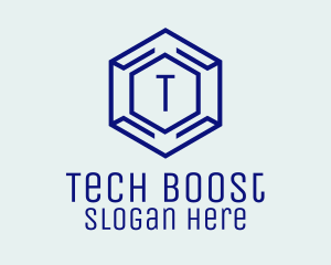 Hexagon Tech Software logo design