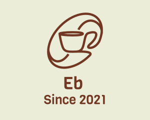 Coffee - Monoline Bean Cup logo design