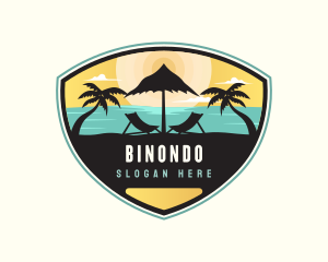 Scenery - Beach Summer Vacation Badge logo design
