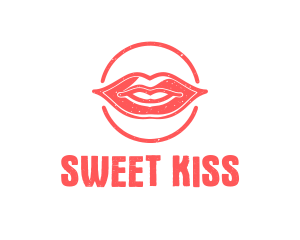 Kiss - Vintage Kiss Lips logo design