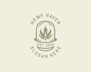 Organic Cannabis Marijuana logo design