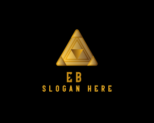 Gold Pyramid Polygon Logo