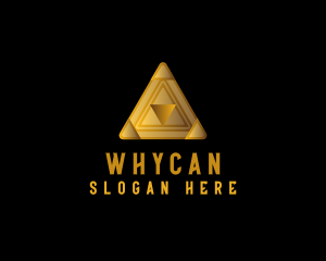 Gold Pyramid Polygon Logo