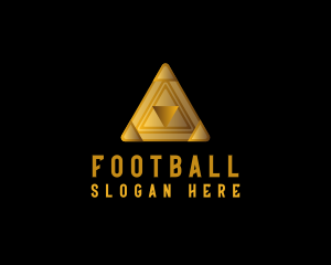 Engineer - Gold Pyramid Polygon logo design
