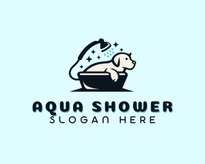 Shower - Dog Shower Pet Grooming logo design