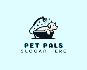 Dog Shower Pet Grooming logo design