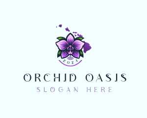 Hawaiian Orchid Flower logo design