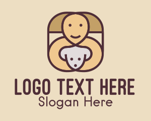 Puppy - Happy Dog Trainer logo design