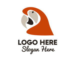 Wildlife Center - Scarlet Macaw Head logo design