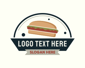 Lunch - Sandwich Diner Badge logo design