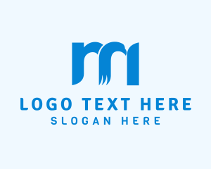 Letter M - Blue Eagle Letter M logo design
