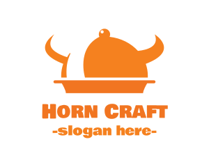 Viking Horns Cloche logo design