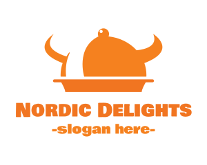 Danish - Viking Horns Cloche logo design