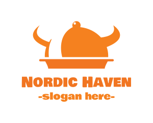 Nordic - Viking Horns Cloche logo design