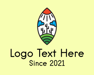 Biological - Hill Outdoor Landscape logo design