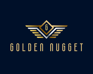 Aeronautics Golden Wings logo design