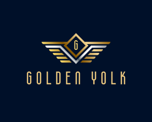 Aeronautics Golden Wings logo design