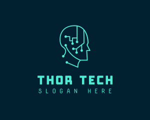 Artificial Intelligence Tech logo design