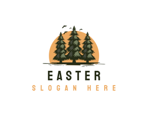 Pine Tree - Eco Pine Tree logo design