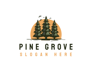 Pine - Eco Pine Tree logo design