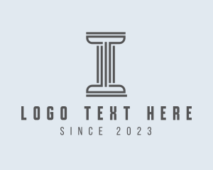 Financial - Business Column Letter I logo design