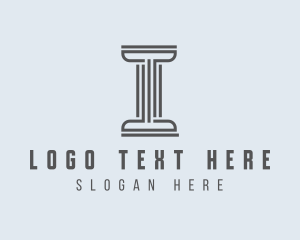 Business Column Letter I Logo