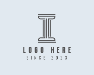 Business Column Letter I logo design