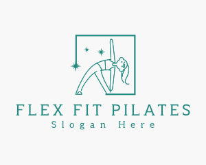 Pilates - Yoga Exercise Fitness logo design