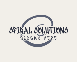 Spiral Paint Graffiti logo design