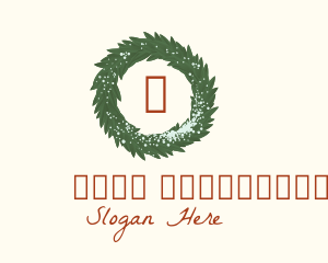 Wreath - Winter Christmas Wreath Letter logo design