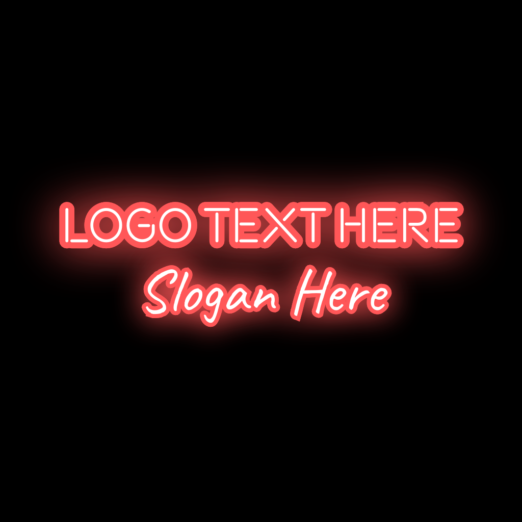 Red Light Neon Text Logo | BrandCrowd Logo Maker