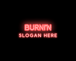 Light Neon Text logo design