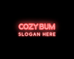 Light Neon Text logo design