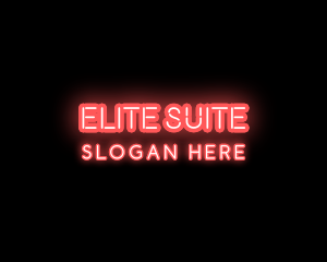 Light Neon Text logo design