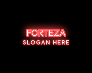 Light Neon Text logo design