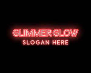 Light Neon Text logo design