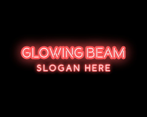 Light Neon Text logo design