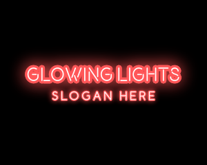 Light Neon Text logo design