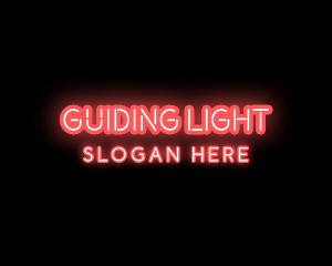 Light Neon Text logo design