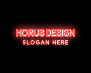 Light Neon Text logo design