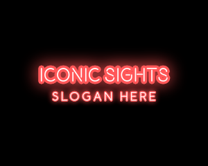 Light Neon Text logo design