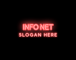 Light Neon Text logo design