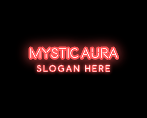 Light Neon Text logo design