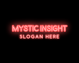 Light Neon Text logo design