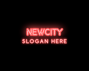 Light Neon Text logo design