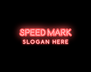 Light Neon Text logo design